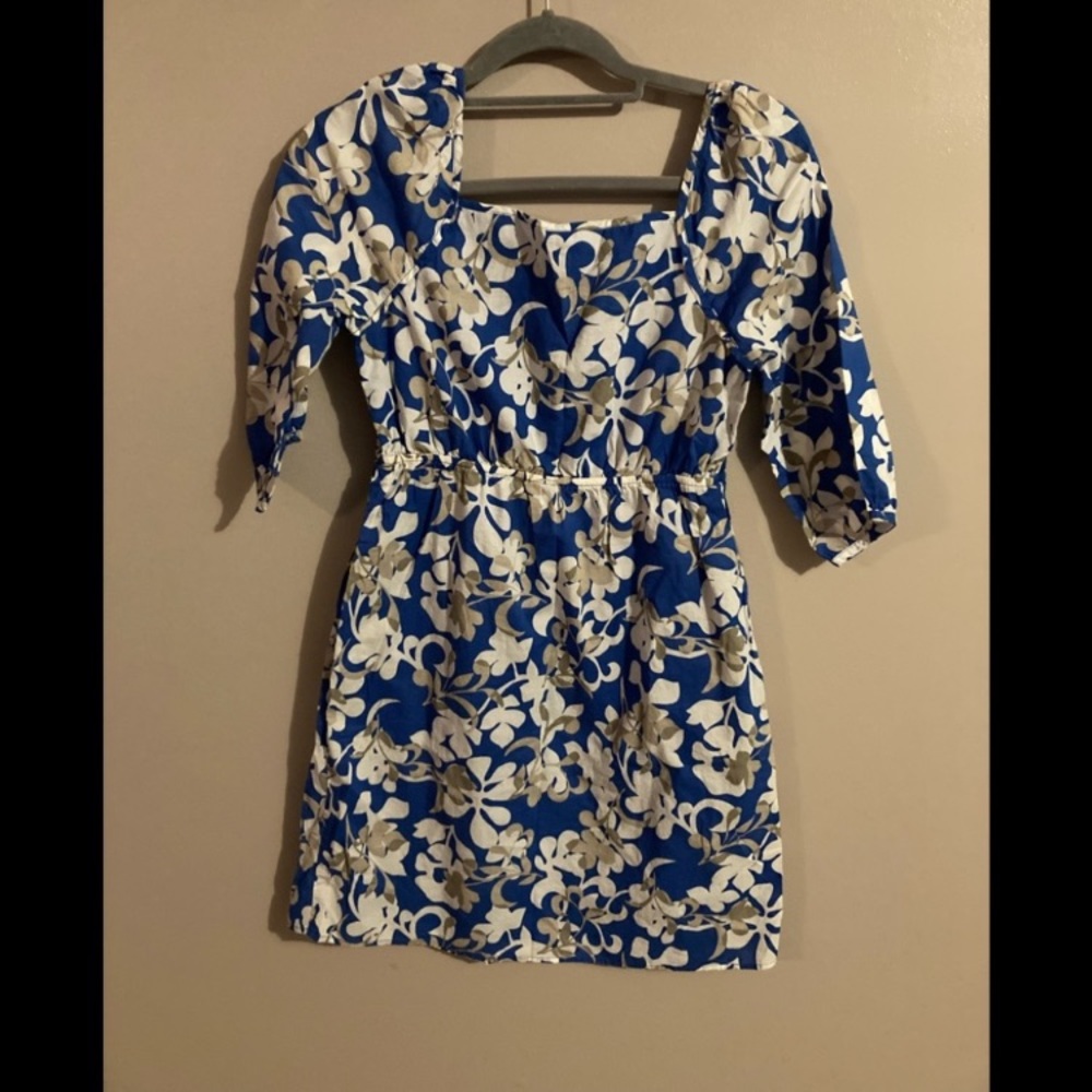 Old Navy Dress, 100% cotton, fully-lined, size small, empire waist, square neck.